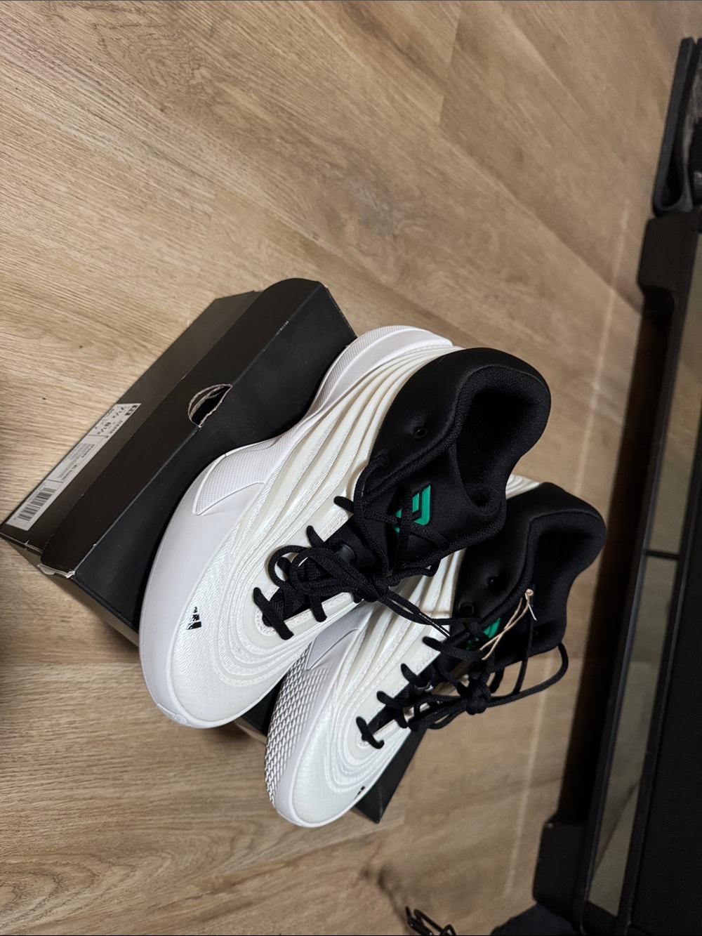 Men’s White and Black Athletic Sneakers